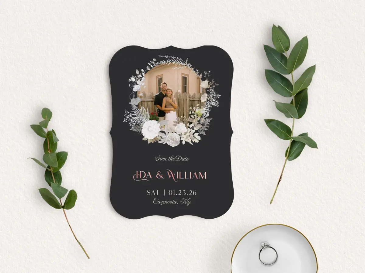 Save the Date Card with Optional Guest Addressing Service