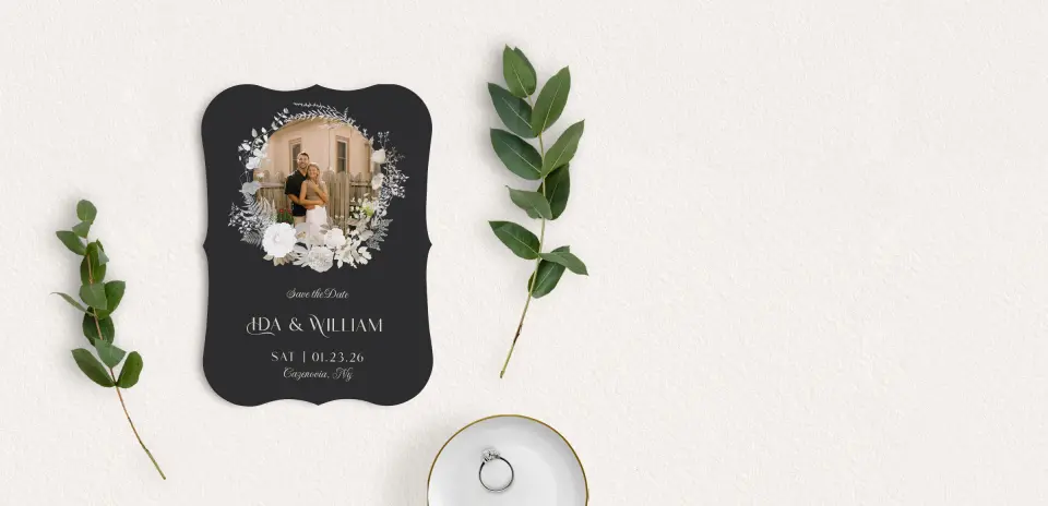 Save the Date Card with Optional Guest Addressing Service