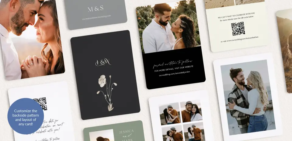 Back of Save the Date Card