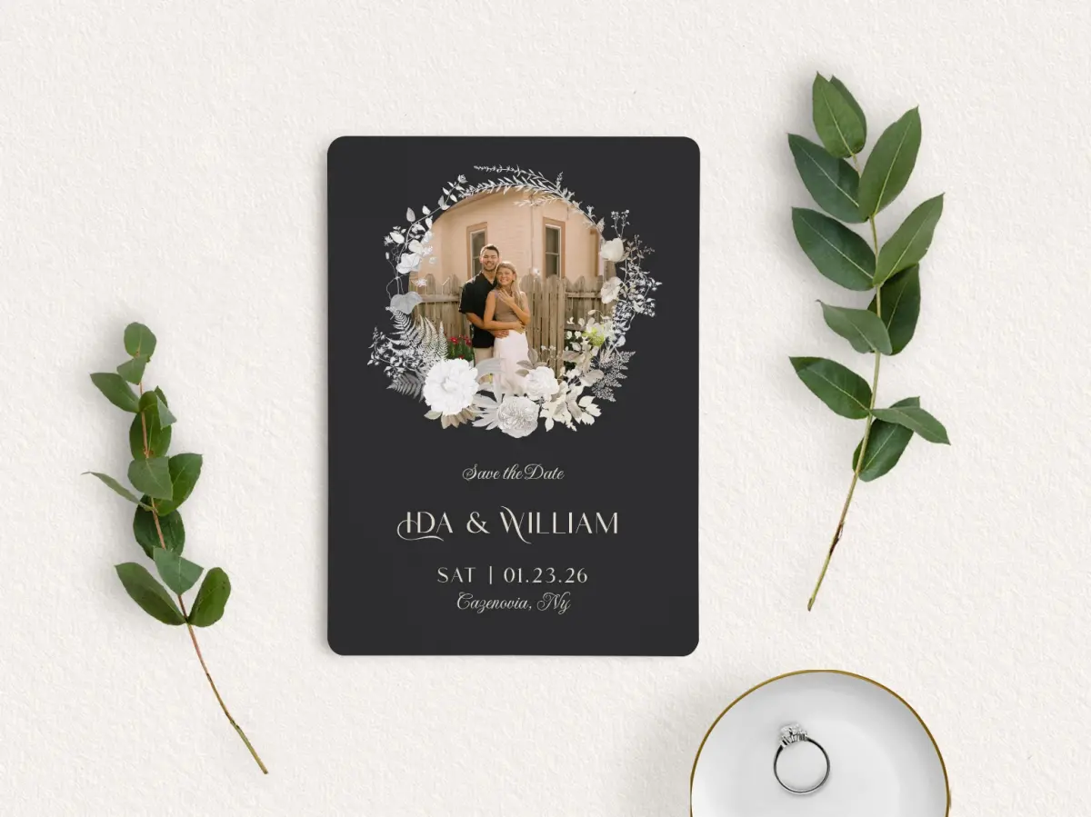 Save the Date Card with Optional Guest Addressing Service