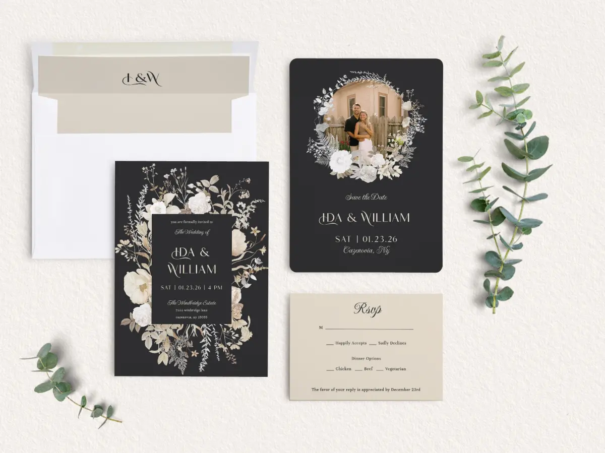 Front of Save the Date Card