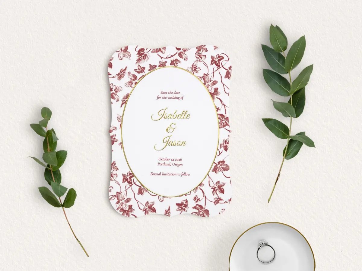Save the Date Card with Optional Guest Addressing Service