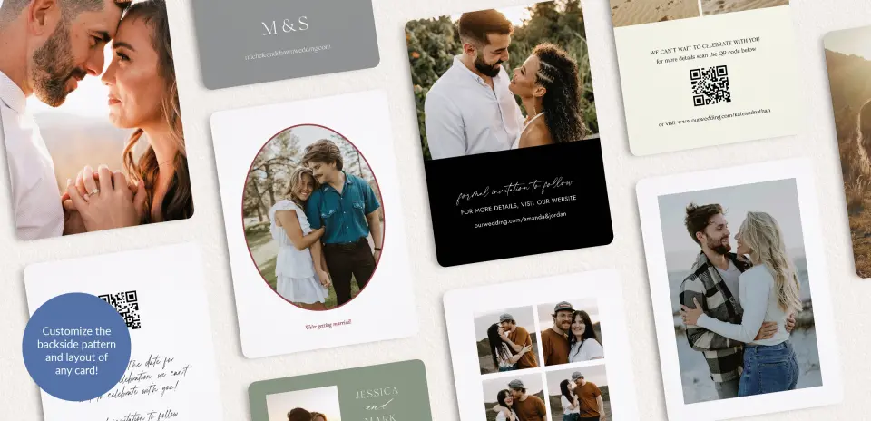 Back of Save the Date Card
