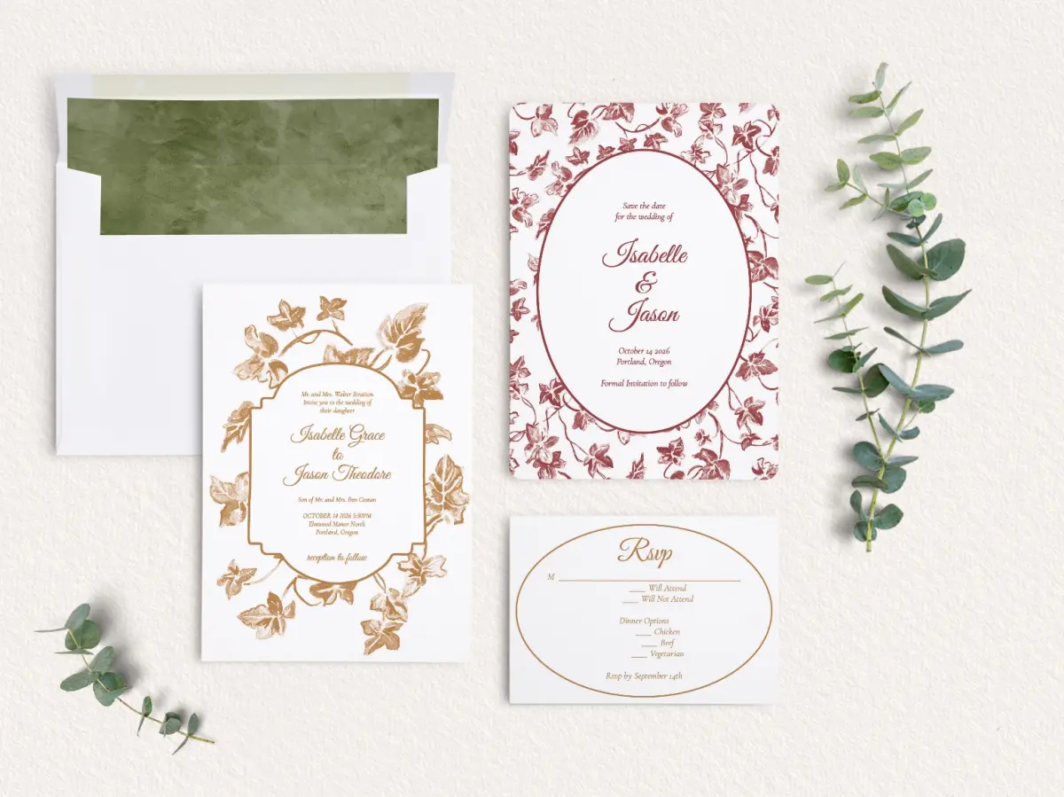 Front of Save the Date Card