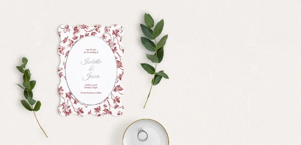 Save the Date Card with Optional Guest Addressing Service