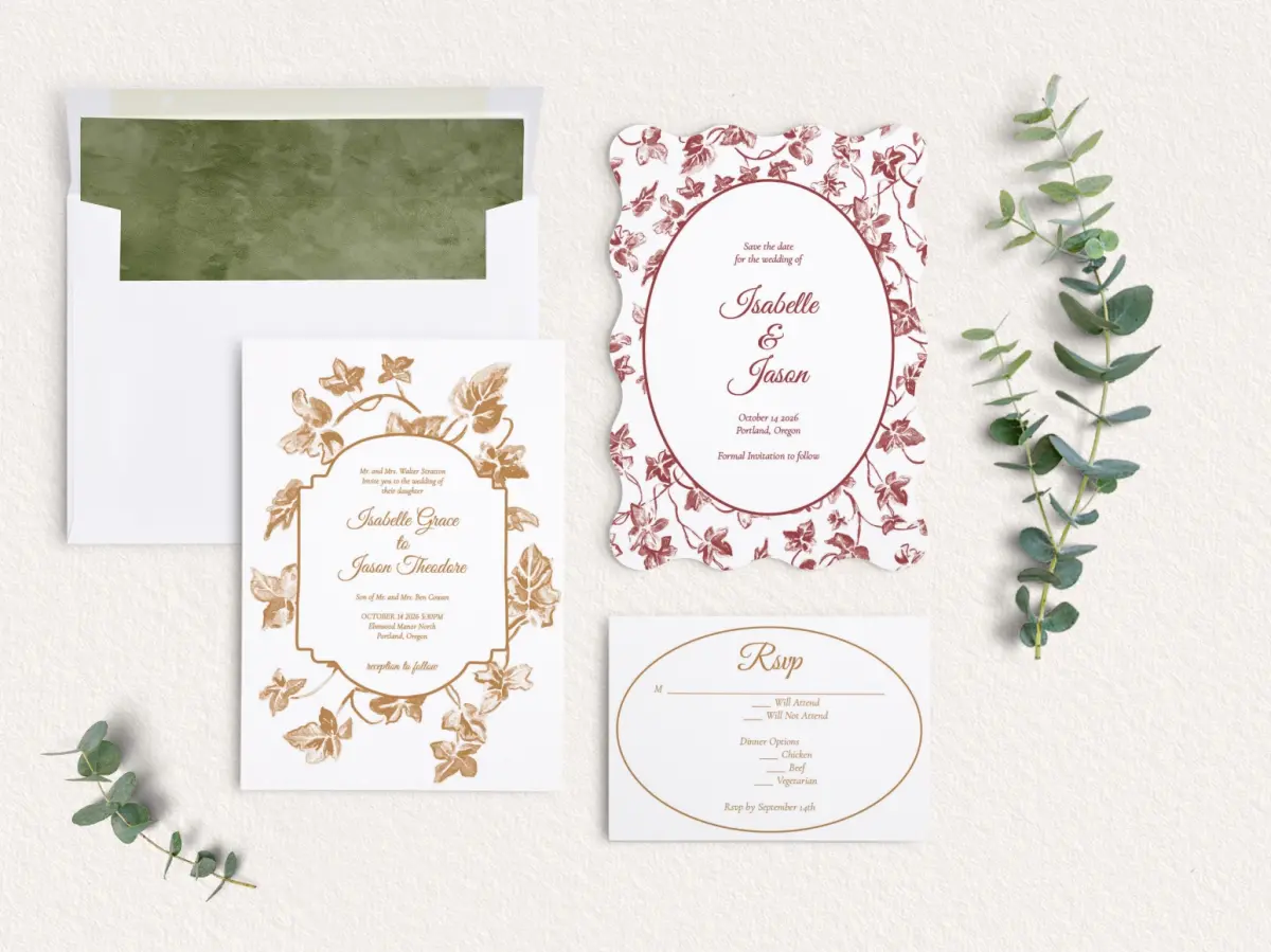 Front of Save the Date Card