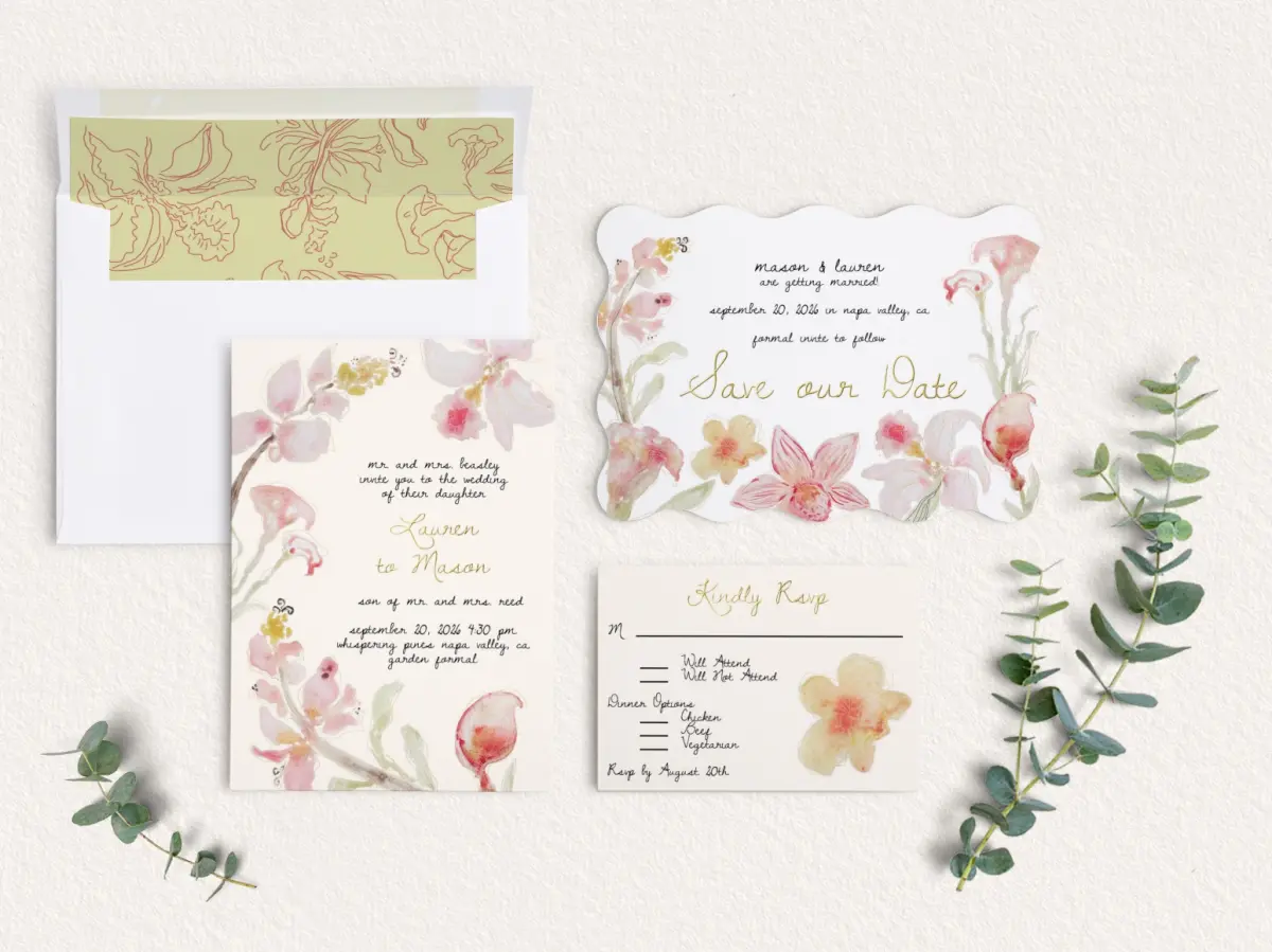 Front of Save the Date Card
