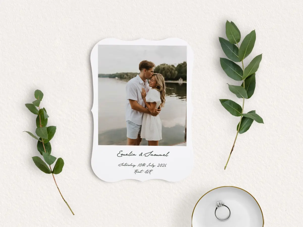 Save the Date Card with Optional Guest Addressing Service