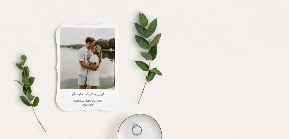Save the Date Card with Optional Guest Addressing Service