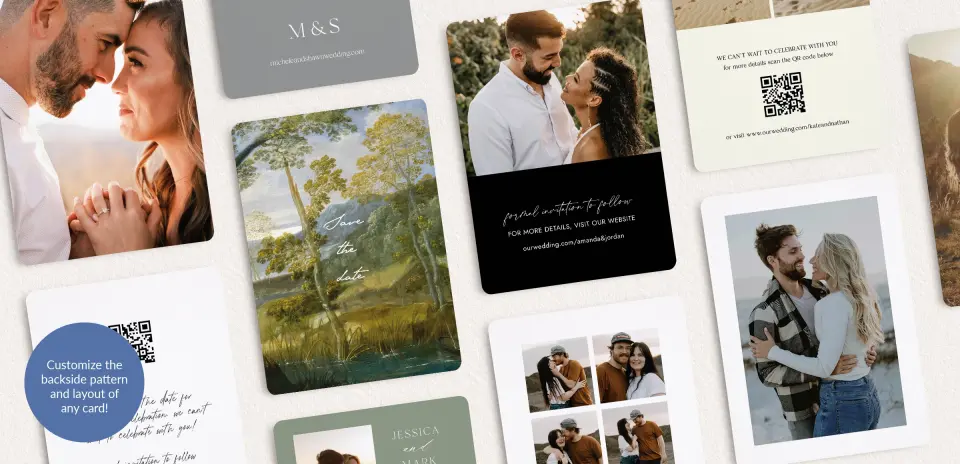 Back of Save the Date Card
