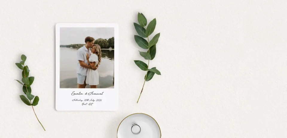 Save the Date Card with Optional Guest Addressing Service