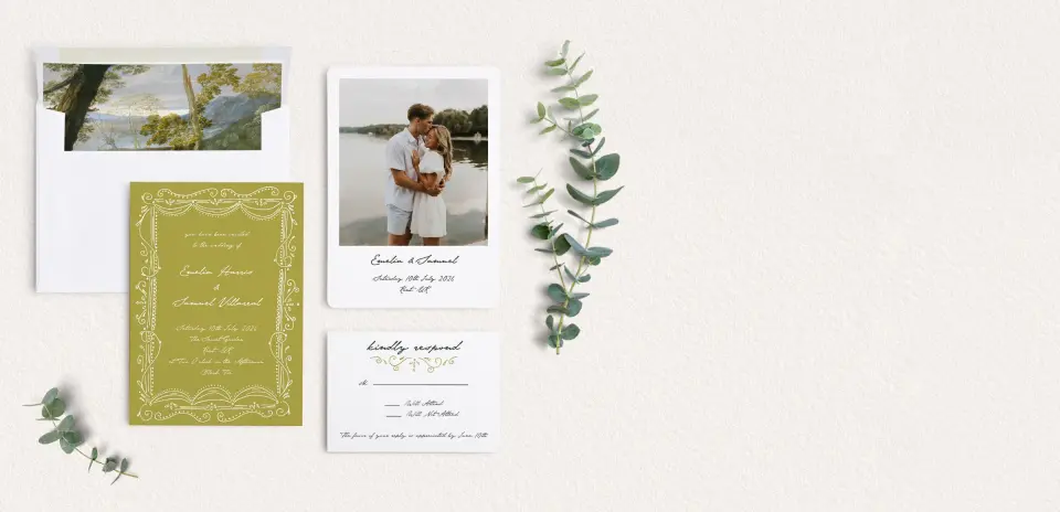 Front of Save the Date Card