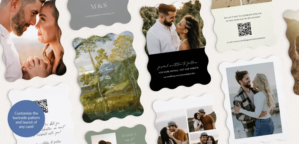 Back of Save the Date Card
