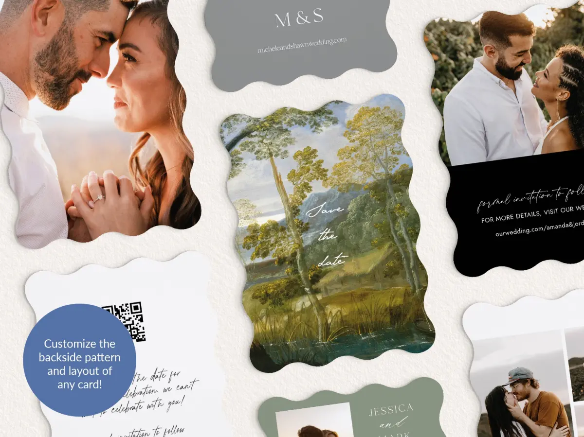 Back of Save the Date Card
