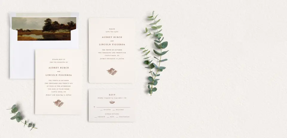 Front of Save the Date Card