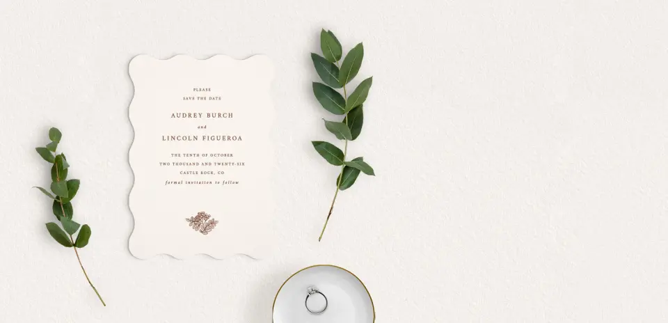 Save the Date Card with Optional Guest Addressing Service