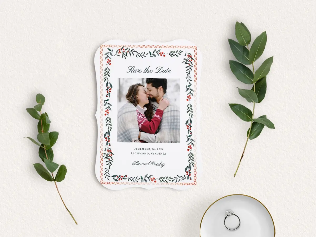 Save the Date Card with Optional Guest Addressing Service