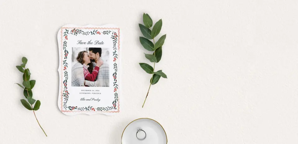 Save the Date Card with Optional Guest Addressing Service