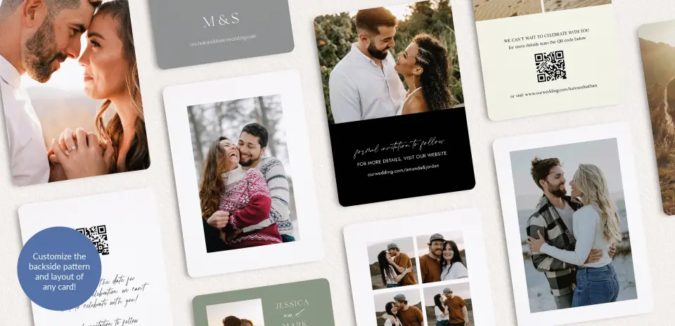 Back of Save the Date Card