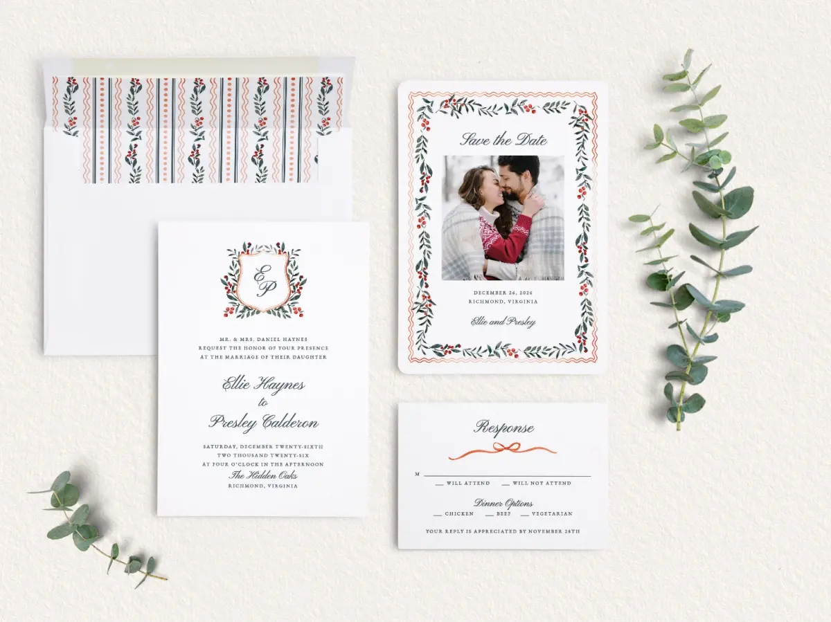 Front of Save the Date Card
