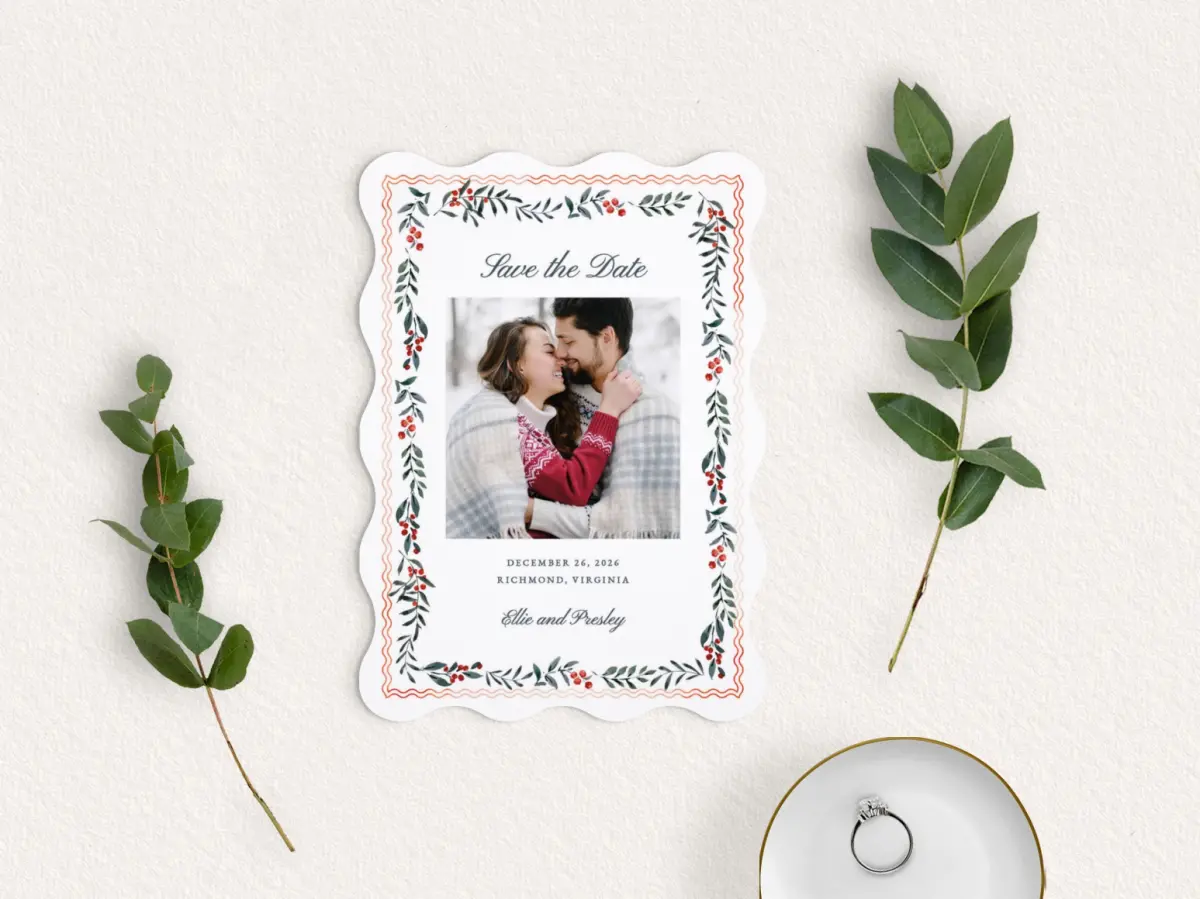 Save the Date Card with Optional Guest Addressing Service