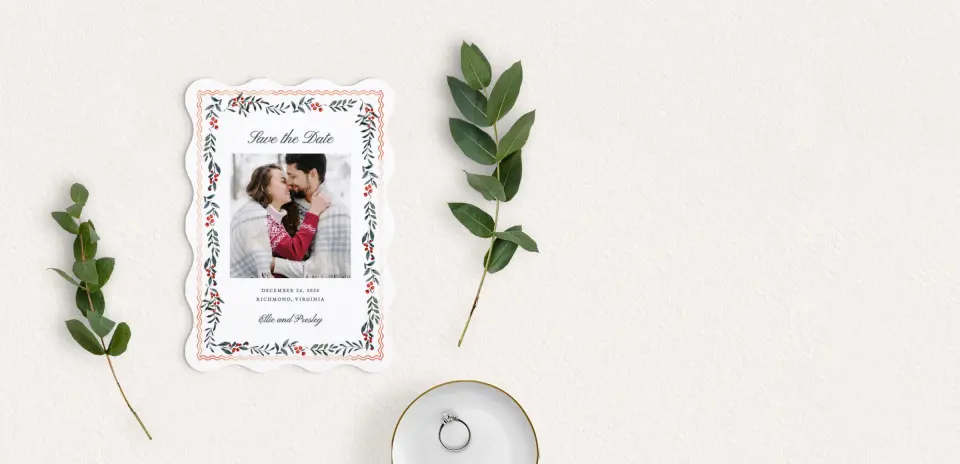 Save the Date Card with Optional Guest Addressing Service