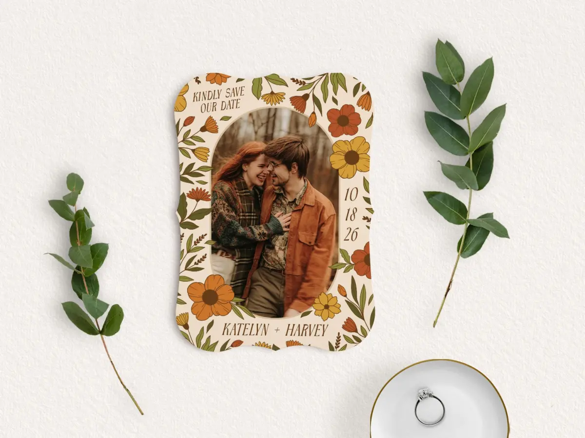 Save the Date Card with Optional Guest Addressing Service