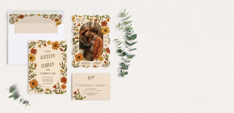 Front of Save the Date Card