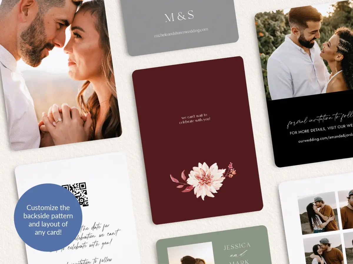 Back of Save the Date Card