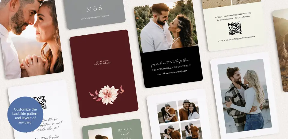 Back of Save the Date Card
