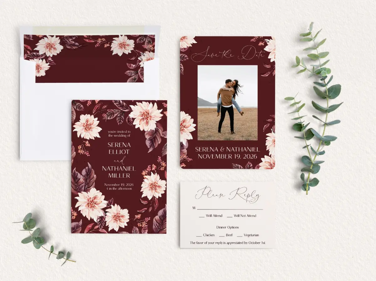 Front of Save the Date Card