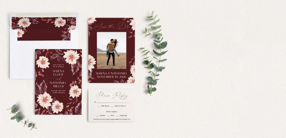 Front of Save the Date Card