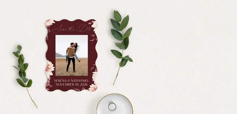 Save the Date Card with Optional Guest Addressing Service