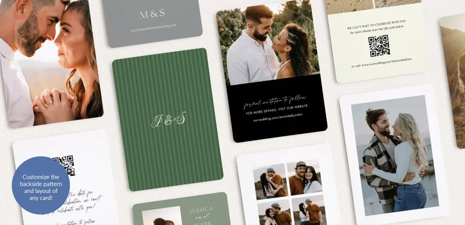 Back of Save the Date Card