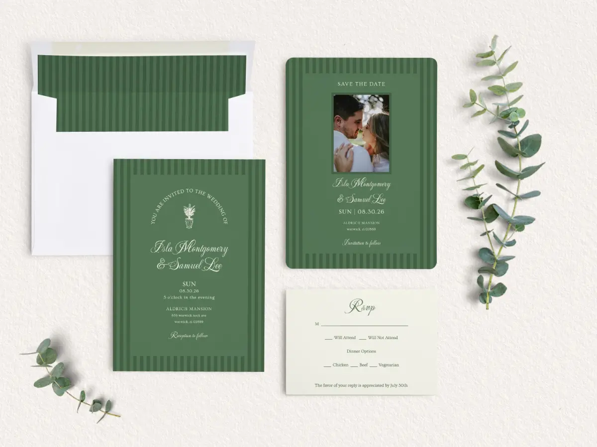 Front of Save the Date Card