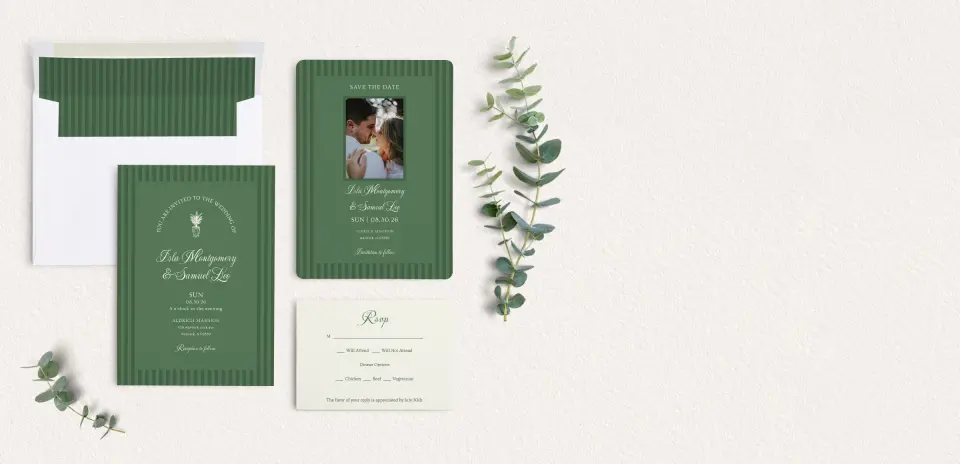 Front of Save the Date Card