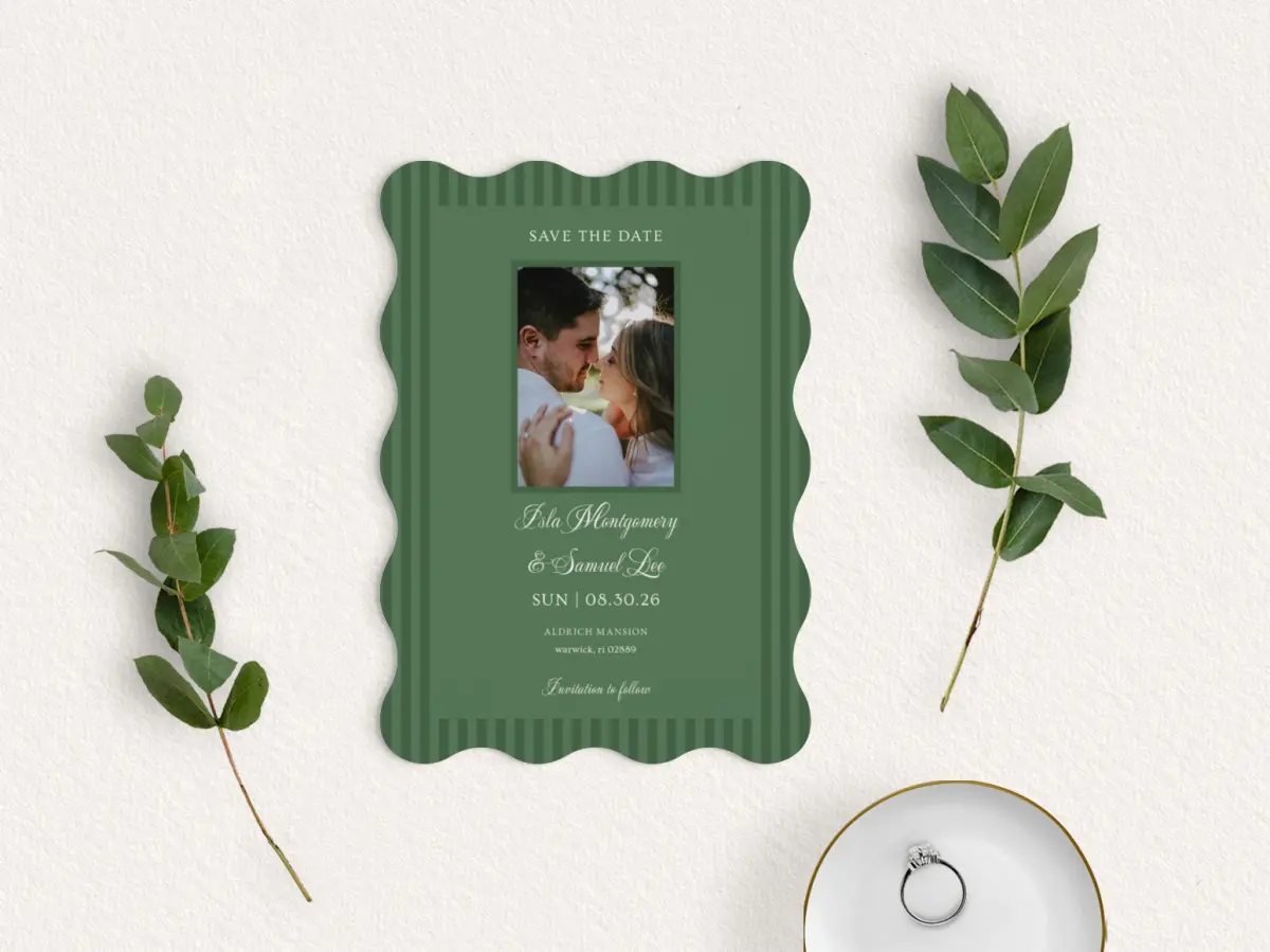 Save the Date Card with Optional Guest Addressing Service