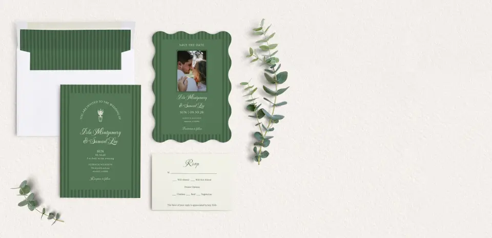 Front of Save the Date Card