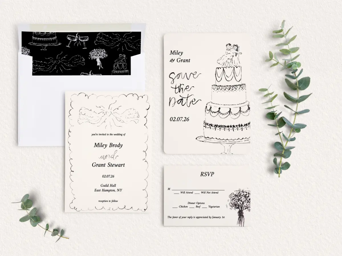 Front of Save the Date Card