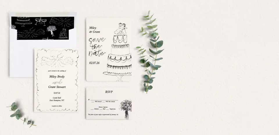 Front of Save the Date Card