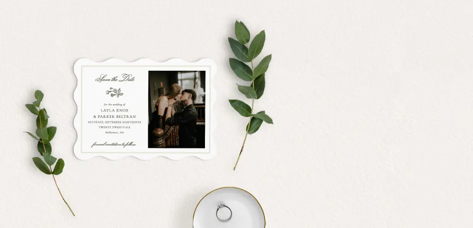 Save the Date Card with Optional Guest Addressing Service