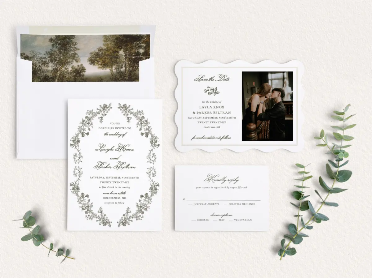 Front of Save the Date Card