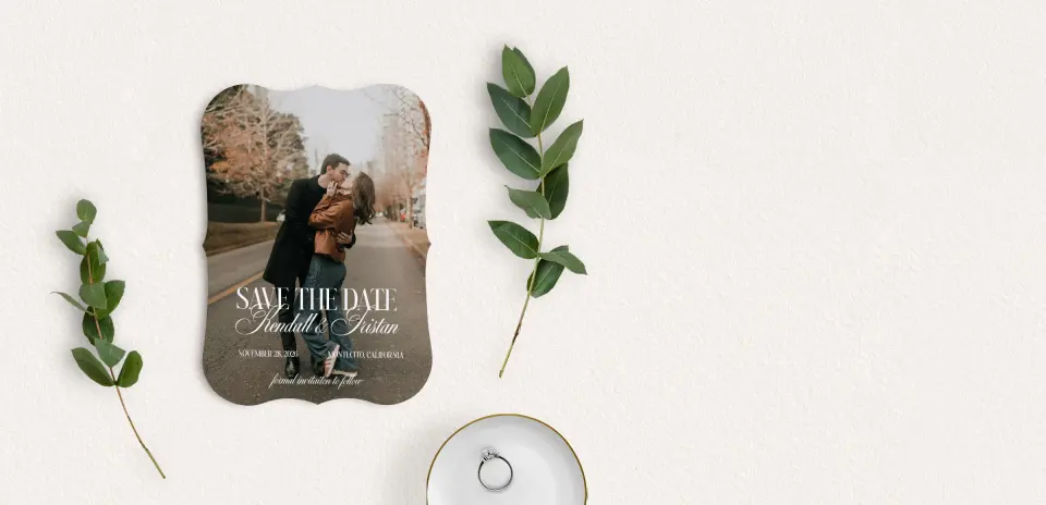 Save the Date Card with Optional Guest Addressing Service