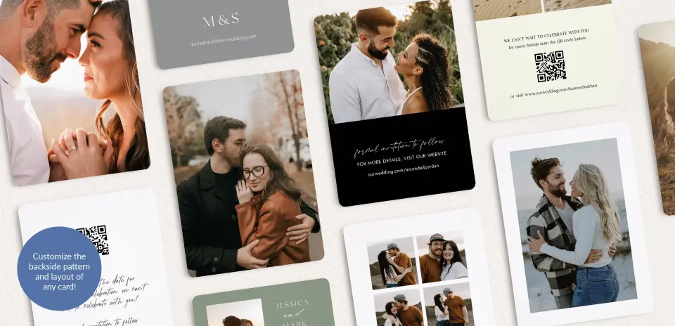 Back of Save the Date Card
