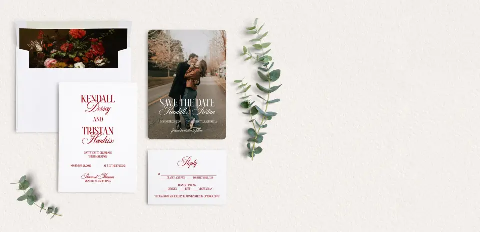 Front of Save the Date Card