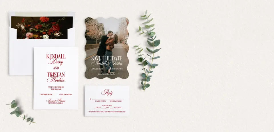 Front of Save the Date Card