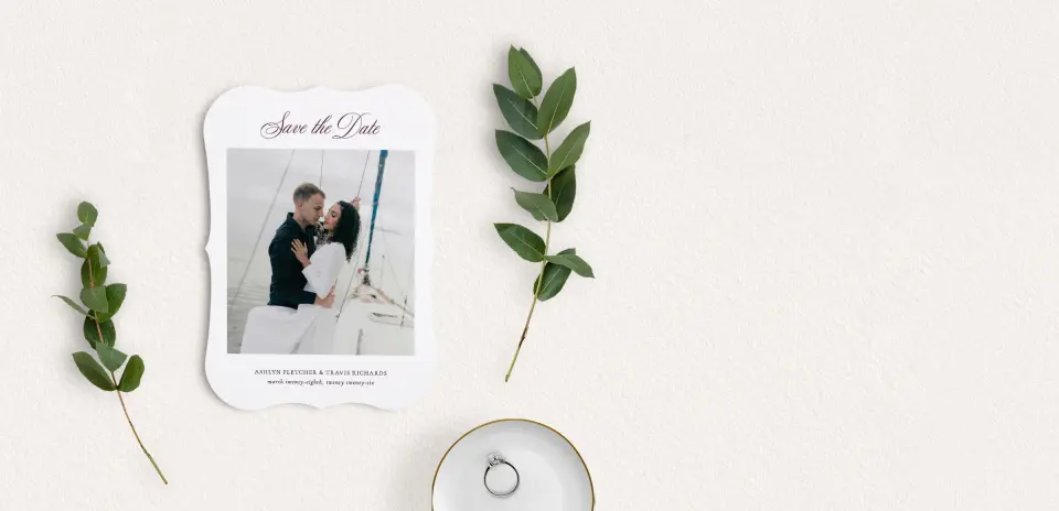 Save the Date Card with Optional Guest Addressing Service