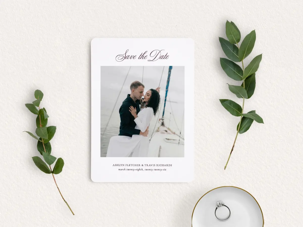 Save the Date Card with Optional Guest Addressing Service
