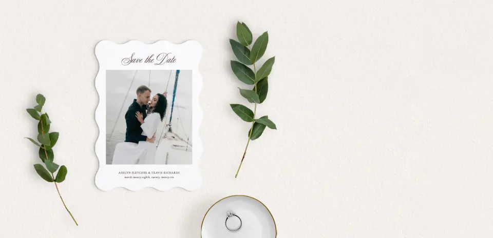 Save the Date Card with Optional Guest Addressing Service