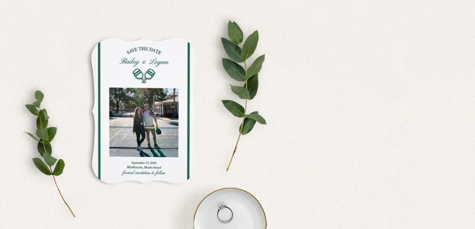 Save the Date Card with Optional Guest Addressing Service